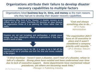 Set relevant and realistic objectives for your organization’s DR capabilities 