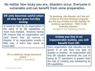 Plan for the cost of realizing your chosen DR objectives