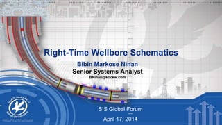 Right-Time Wellbore Schematics
SIS Global Forum
April 17, 2014
Bibin Markose Ninan
Senior Systems Analyst
BNinan@kockw.com
 
