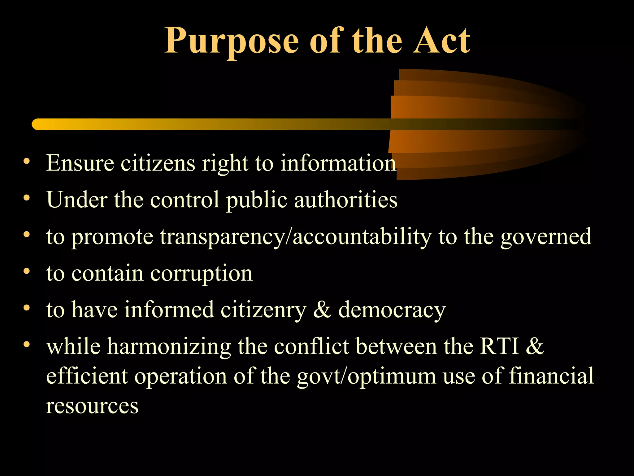 Right To Information Overview Ppt