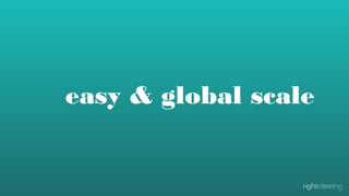 easy & global scale

 