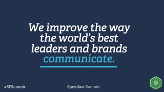 We improve the way
the world’s best
leaders and brands
communicate.
 