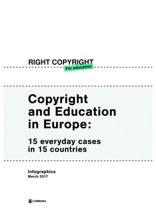 Copyright
and Education
in Europe:
15 everyday cases
in 15 countries
Infographics
March 2017
 