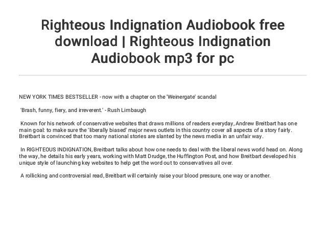Righteous Indignation Audiobook Free Download Righteous Indignation