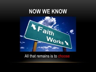 NOW WE KNOW
All that remains is to choose
 