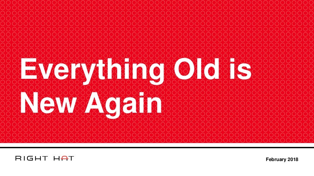 Everything Old Is New Again Right Hat