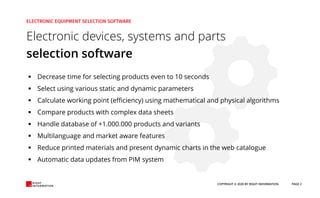 Electronic equipment selection software - Right Information | PPT
