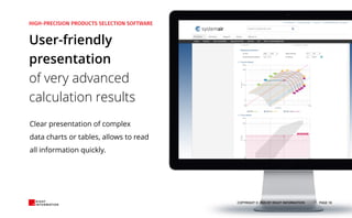 Clear presentation of complex
data charts or tables, allows to read
all information quickly.
User-friendly
presentation
of very advanced
calculation results
COPYRIGHT © 2020 BY RIGHT INFORMATION PAGE 10
 