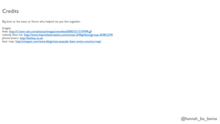 @hannah_bo_banna
Big love to the team at Verve who helped me put this together.
Images:
feels: http://i1.kym-cdn.com/photos/images/newsfeed/000/531/319/99f.gif
nobody likes me: http://www.iheartthestreetart.com/street-2/#lightbox[group-26481]/39/
phone lovers: http://banksy.co.uk
beer map: http://vinepair.com/wine-blog/most-popular-beer-every-country-map/
Credits
 