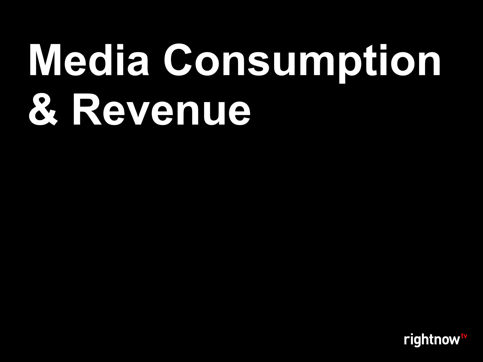 Media Consumption
& Revenue
 