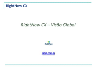 RightNow CX RightNow CX – Visão Global 