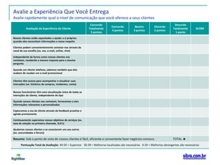 Avalie a Experiência Que Você EntregaAvalie rapidamente qual o nível de comunicação que você oferece a seus clientes