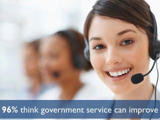 96% think government service can improve
 