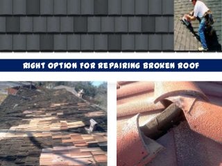 Right Option For Repairing Broken Roof

 