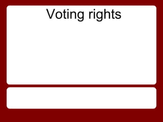 Voting rights
 