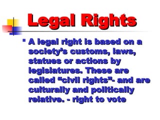 What are all the Rights of the human.ppt