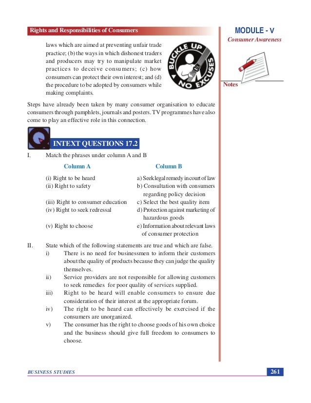 Rights And Responsibilities Of Consumers Rights And Responsibilities Of Consumers