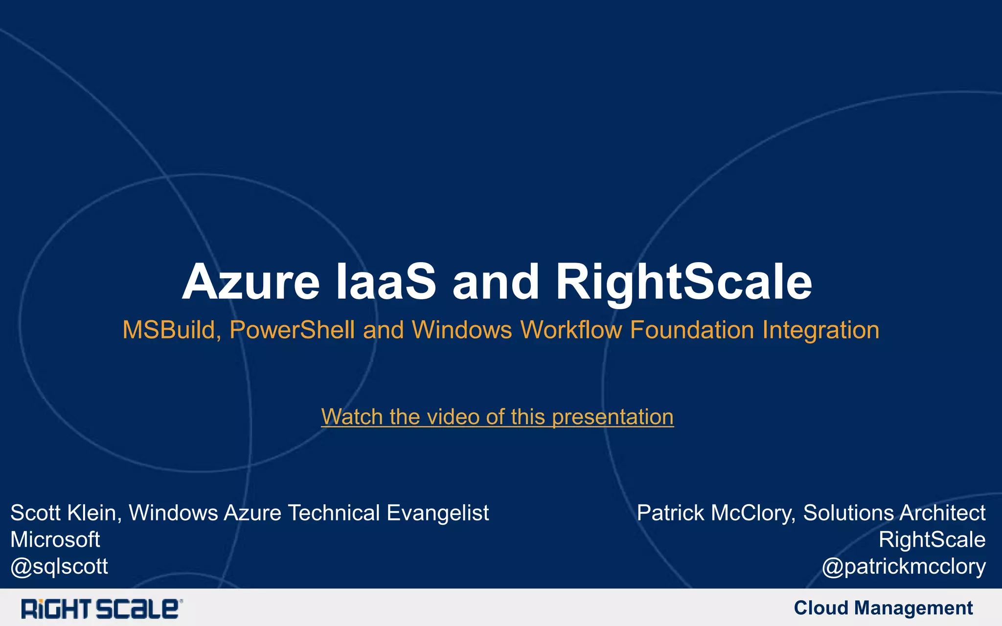 RightScale Webinar Best Practices Software Development Strategies