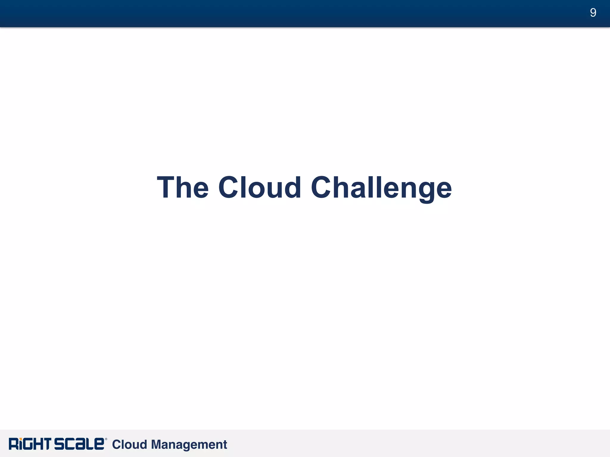 9
#

The Cloud Challenge

Cloud Management!

 