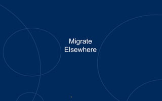 Migrate
Elsewhere
 