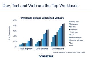 Dev, Test and Web are the Top Workloads
 