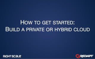 HOW TO GET STARTED:
BUILD A PRIVATE OR HYBRID CLOUD


 