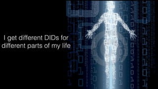 I get different DIDs for
different parts of my life
 