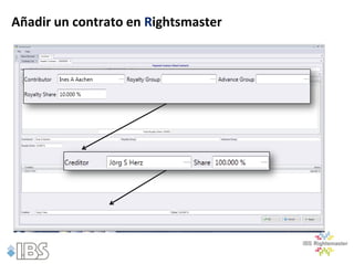 Añadir un contrato en Rightsmaster
 