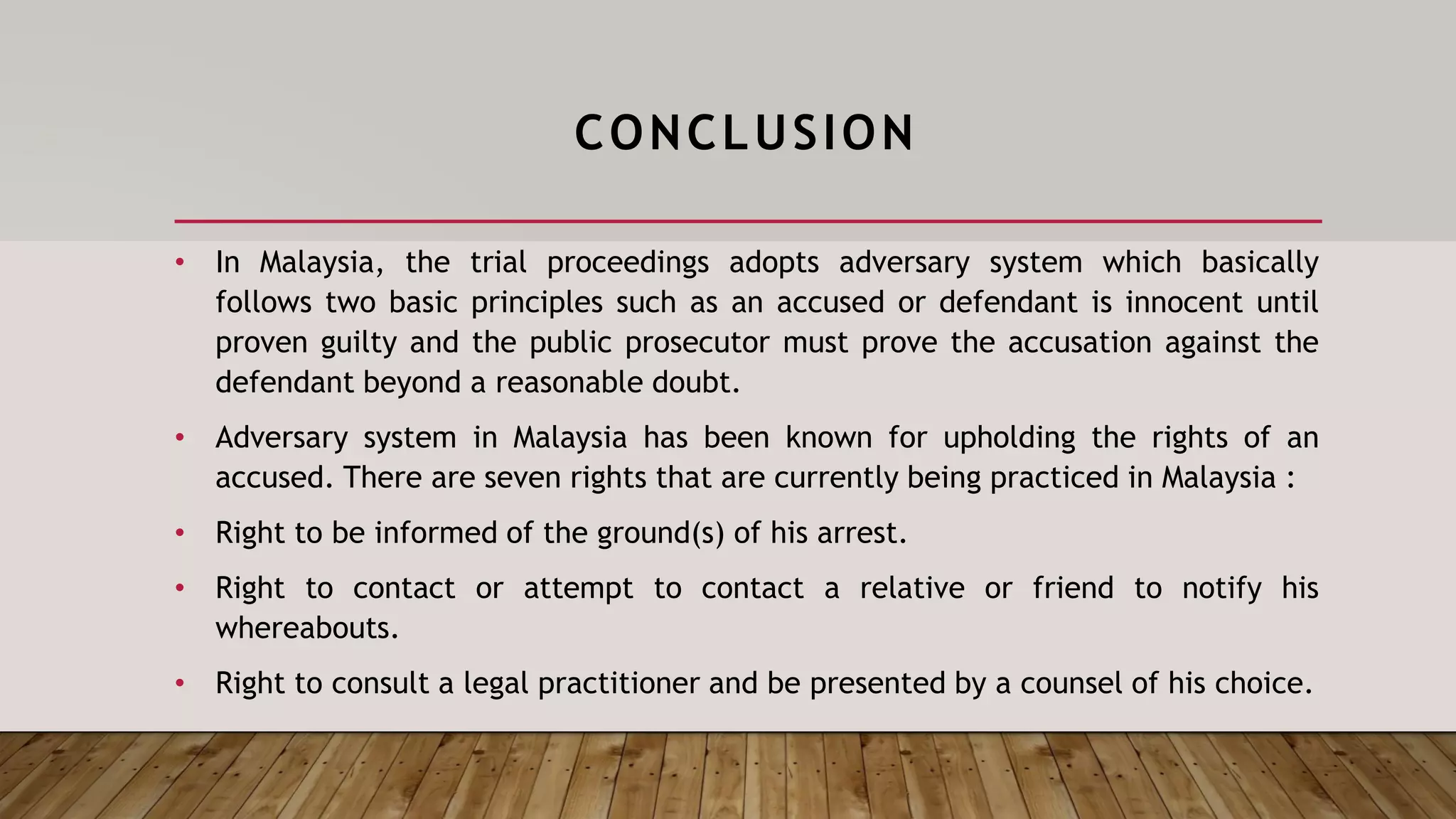 Rights of An Accused Person in Malaysia | PDF