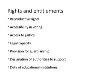Rights of Persons with Disabilities Act, 2006 & 2016 | PPTX