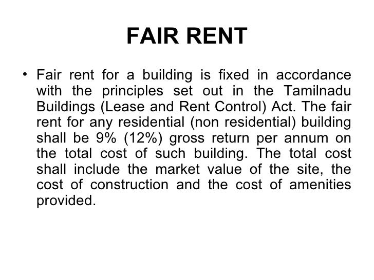 Rights of tenants under tamilnadu rent control act