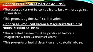 RIGHTS OF THE ACCUSED OR ARRESTED PERSON (INTRODUCTION TO HUMAN RIGHTS ...