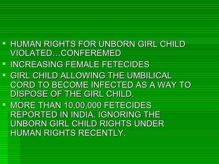 Rights Of The Unborn Girl Child