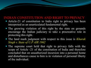 Right to privacy with special reference to marriage [ppt] | PPTX