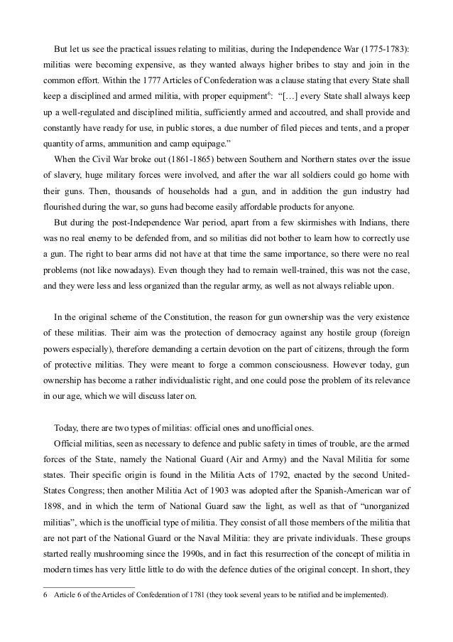 Right to bear arms essay