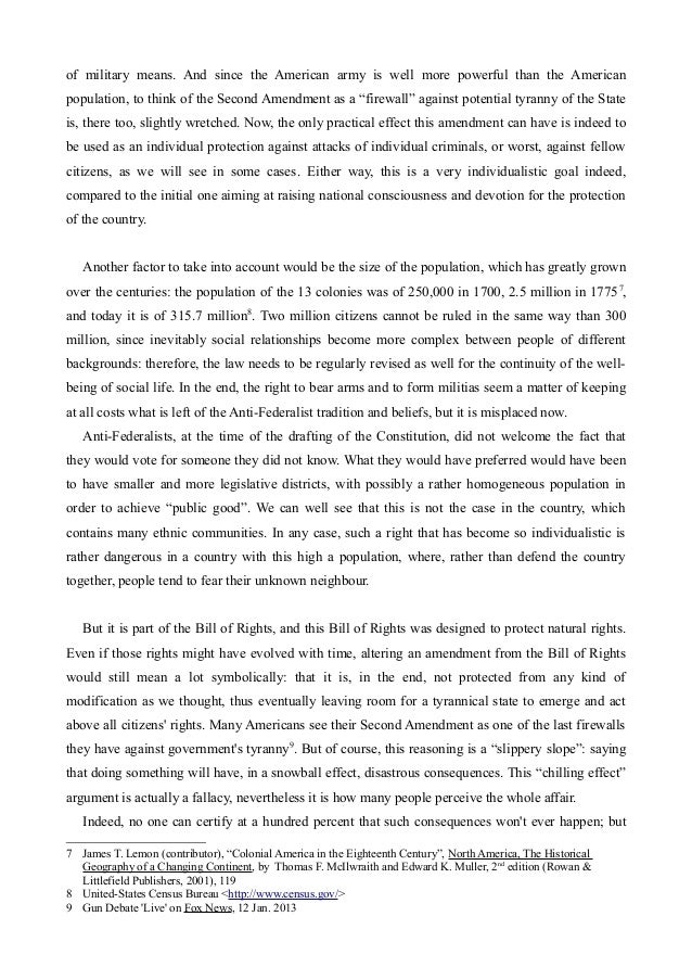 Right To Bear Arms An Antifederalist Practice Of Essay On Business Management also Illustration Essay Example Papers English Extended Essay Topics