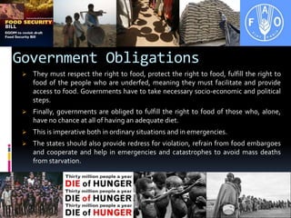 The definition used by UN Special Rapporteur on the right to food includes food and resources required to produce it.