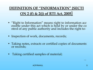Right to information Act-2005 | PDF