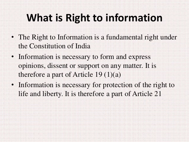 Right to information act, 2005