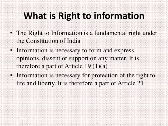 Right to information act, 2005