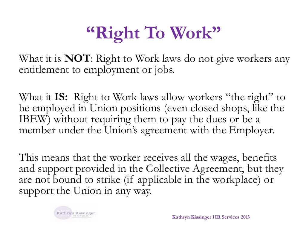 Right To Work Laws Explained