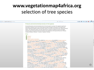 Right tree right place: vegetationmap4africa and Uganda Tree Finder