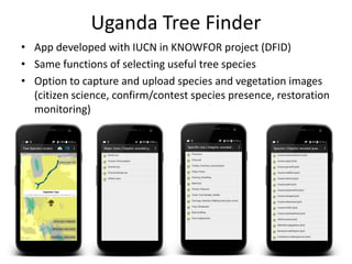 Right tree right place: vegetationmap4africa and Uganda Tree Finder
