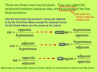 Trigonometry Letters Right triangle trigonometry | PPT