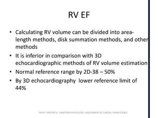 Normal Rv Volume Right ventricle anatomy ,physiology and echo findings.ppt