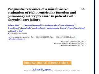 RIGHT VENTRICLE ANATOMY,PHYSIOLOGY, ASSESSMENT & CLINICAL SIGNIFICANCE
Volume 15, Issue 4,Pg- 408-414
 