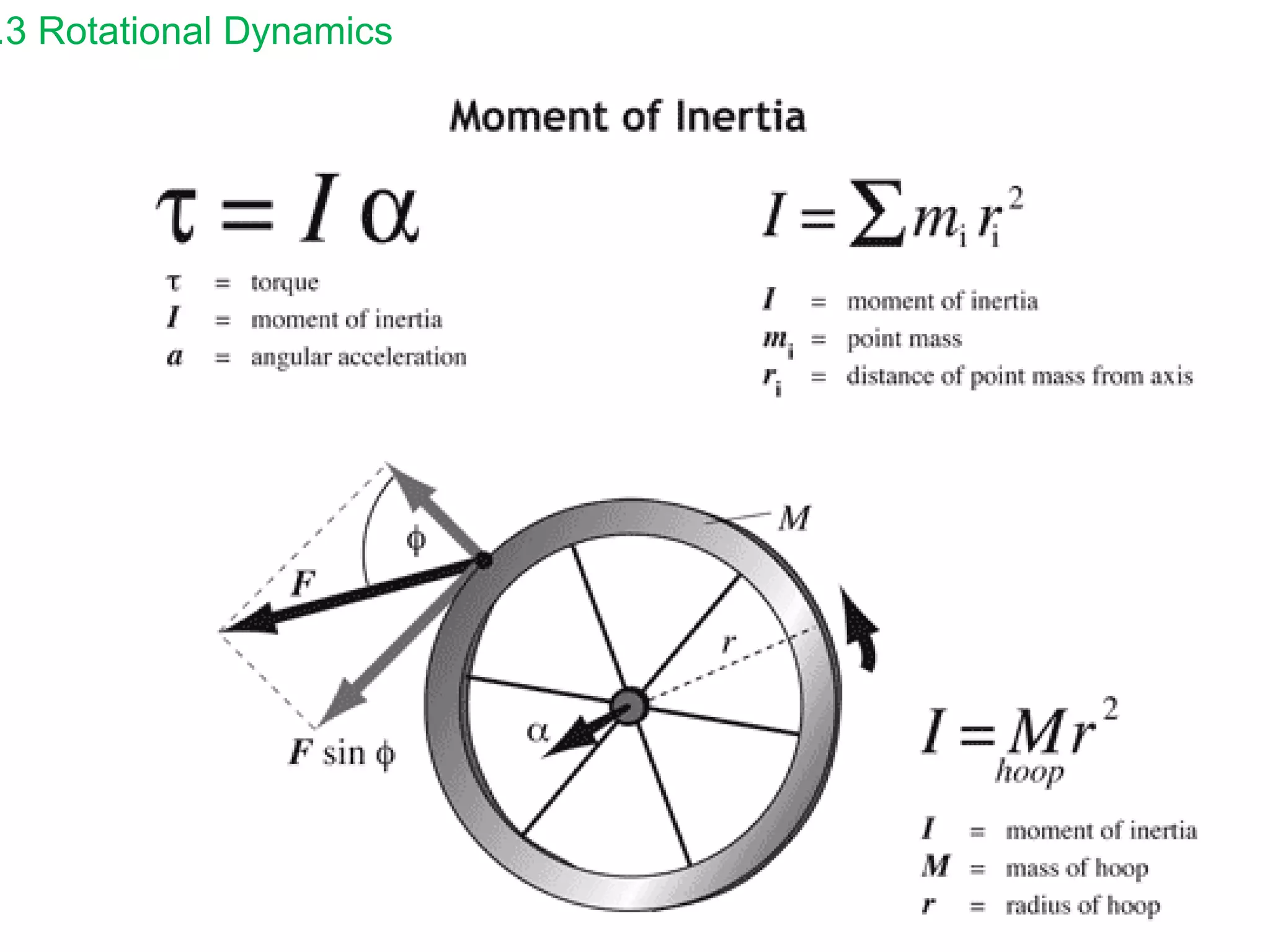 .3 Rotational Dynamics
 