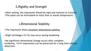Rigid Impression Materials for denristry | PPTX