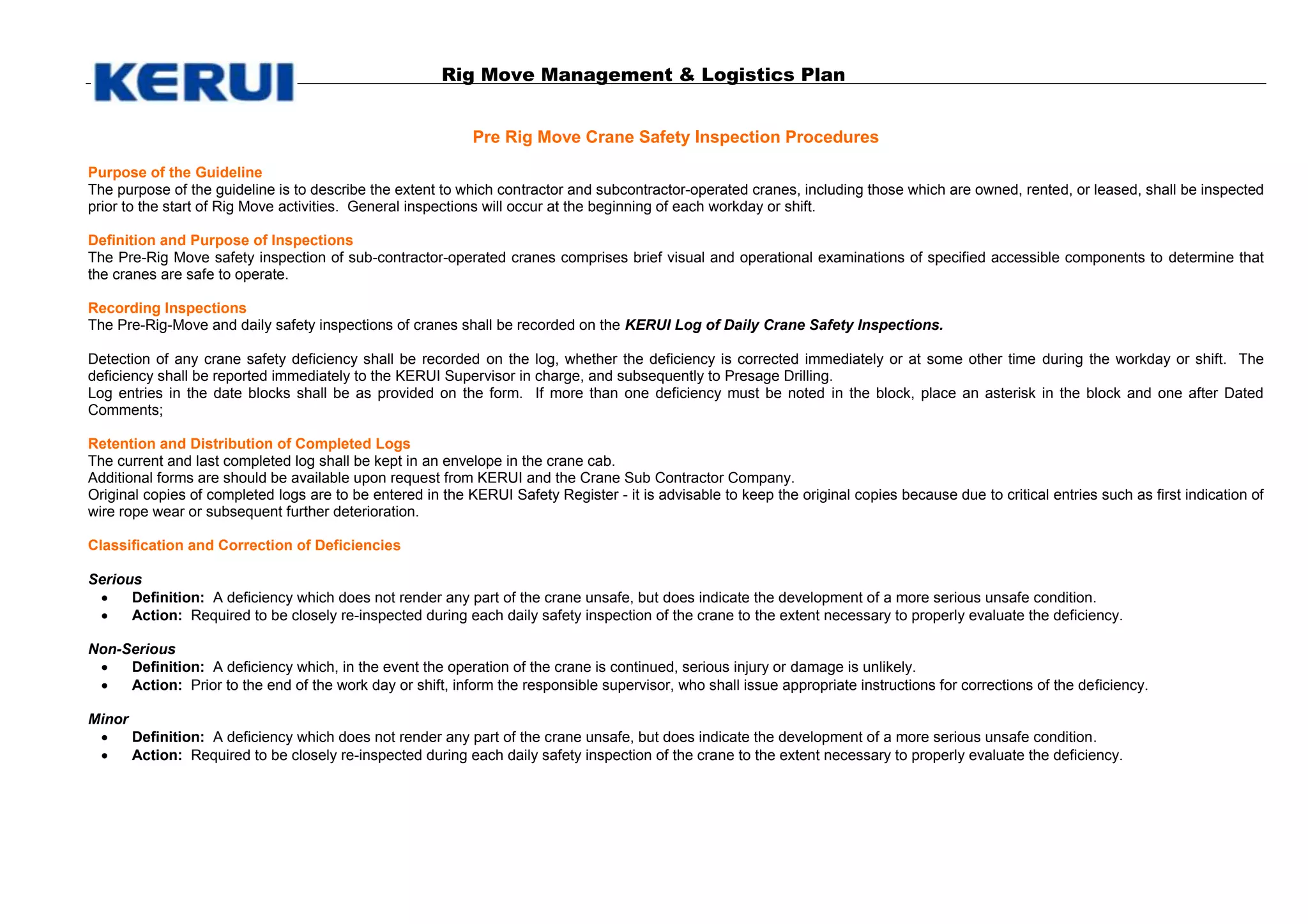 Pre Rig Move Checklist Rig Move Management and Logistics Plan.doc