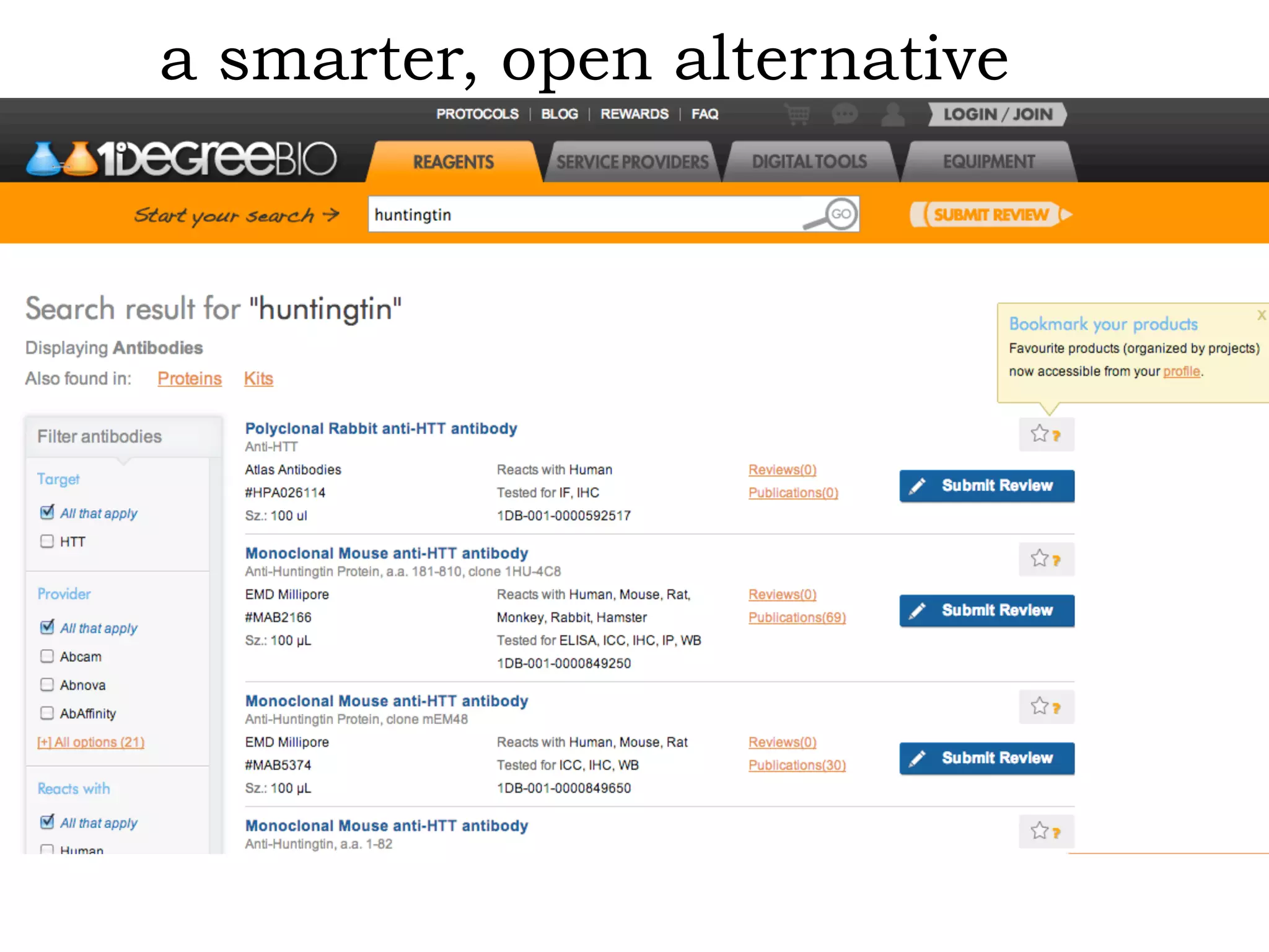 a smarter, open alternative
 